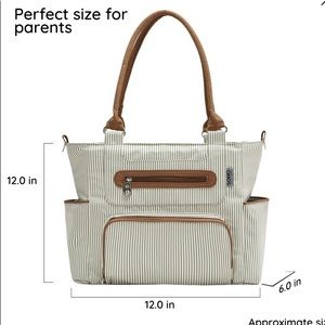 Pinstripe Large and spacious Diaper Tote